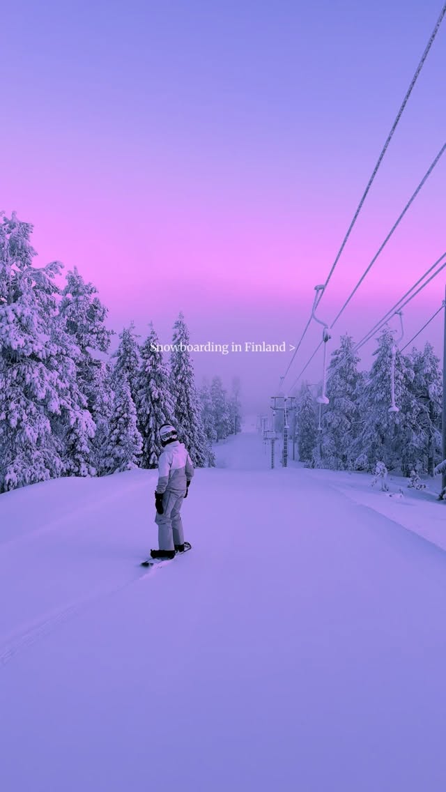 Snowboarding in Finland just hits different ❄️🏂🏼🇫🇮